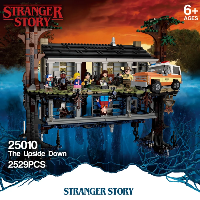 

2499pcs legoinglys Stranger Things Turning the World Upside Down Building Blocks Bricks Set Children Toys gift