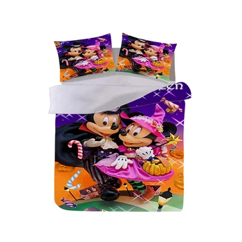 

Halloween Bedding Set Minnie Mickey Duvet Cover Pillowcase Adult Children King Size Bed Set The Nightmare Befor Christmas