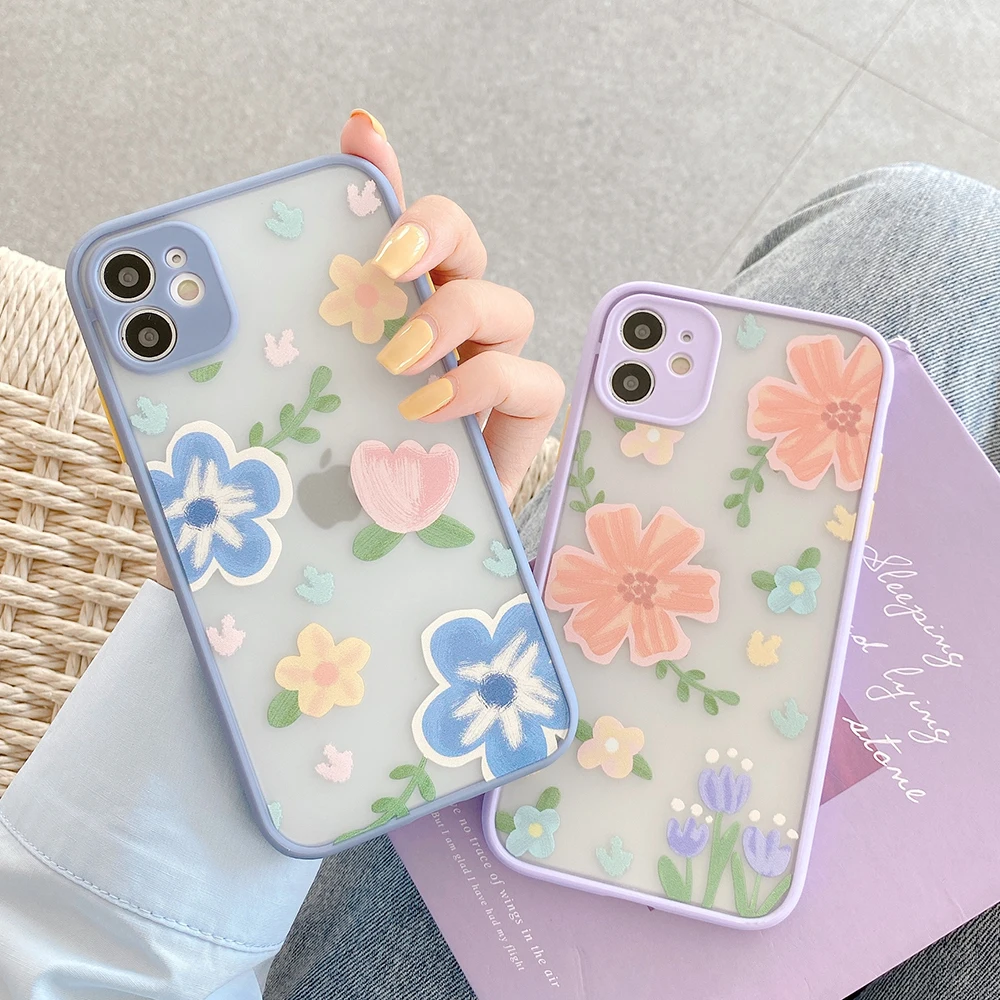 SUYACS свежий акварельный цветочный чехол для телефона iPhone11 Pro Max XR X XS 7 8 Plus Модный