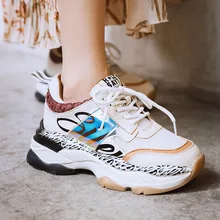 В Корейском стиле новая обувь с массивной подошвой натуральной кожи крупного рогатого скота досуг спортивная обувь, с терморегулирующей проницаемой и носите-устойчивая защитная обувь