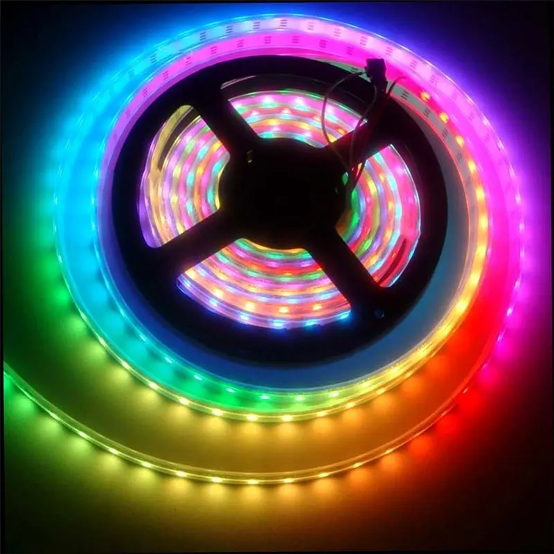 

PCB stairs decor WS2811 5050 RGB LED Strip Light Waterproof Addressable Tube white Shell 30LEDS/M PARTY TV tape lamp Colorfull