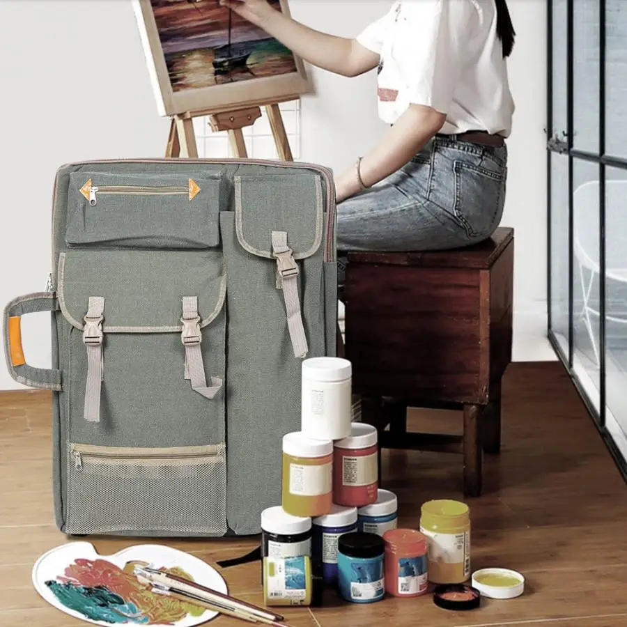 Color 2 Canva многофункциональный большой художественный мешок Открытый водонепроницаемый эскизная доска сумка художественная поставка 66x50 см - Цвет: Color 2