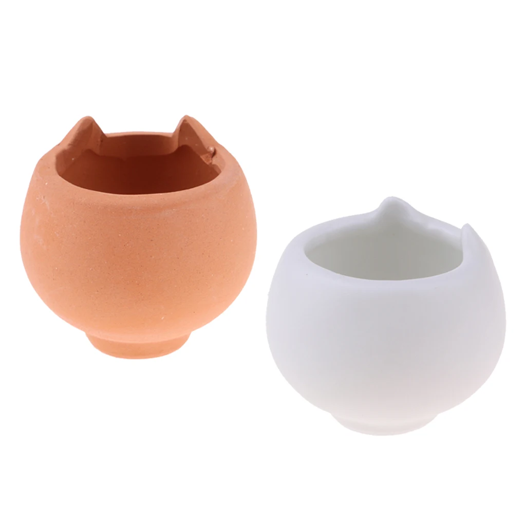 1/12 Dollhouse Miniatures Ceramic Flowerpots Vase Porcelain Flower Pots Toy