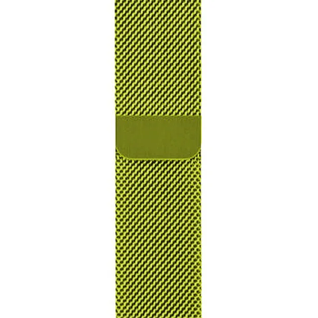Миланский Браслет-петля, ремешок из нержавеющей стали для Apple Watch series 2, 3, 42 мм, 38 мм, браслет для iwatch series 4, 5, 40 мм, 44 мм - Цвет ремешка: green