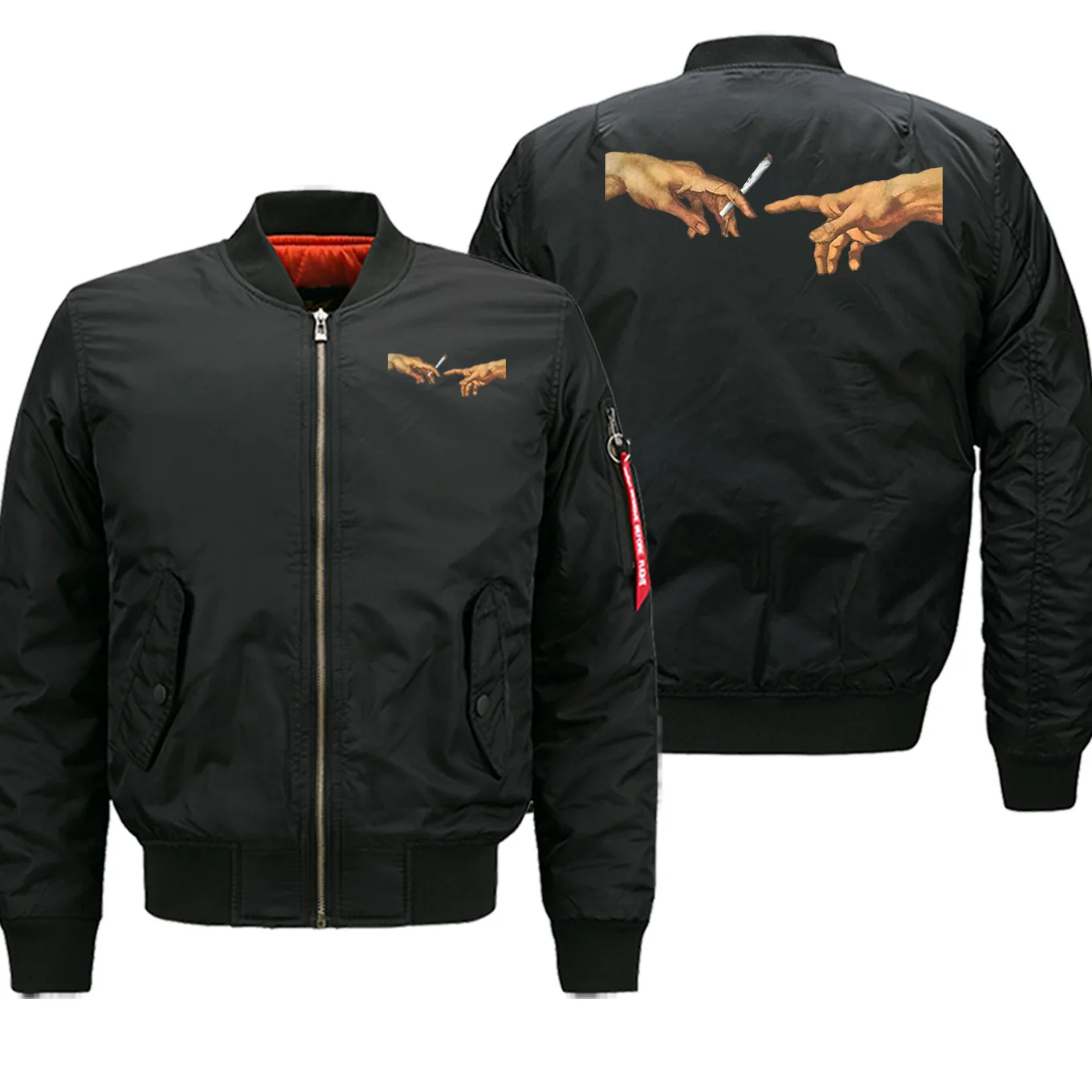 ЗАБАВНЫЕ РЕТРО принтованные модные хип-хоп куртки для мужчин, лидер продаж, осенне-зимняя мужская повседневная куртка-бомбер, Мужское пальто на молнии в стиле милитари, плотное - Цвет: black6