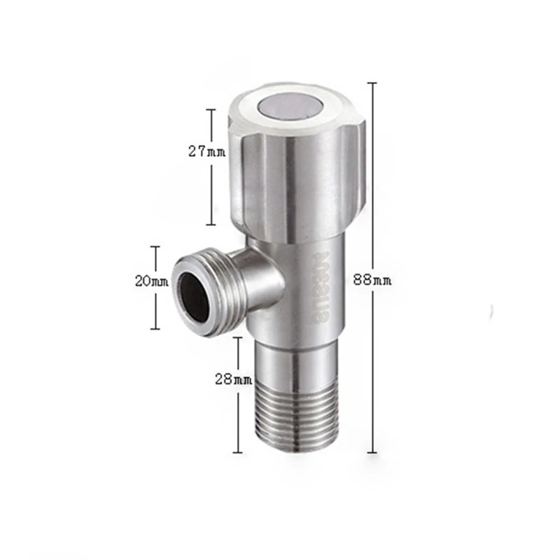 Латунное покрытие треугольник клапан смешивания воды кран для ванны горячей и холодной угол переключатель