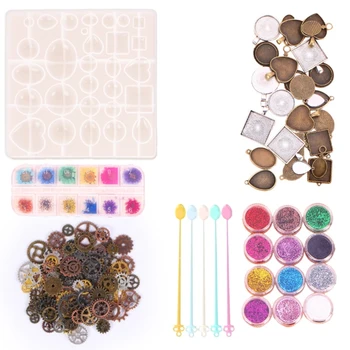 

45 Piece Resin Jewelry Crafting Set Art Craft Supplies for Resin, Nail Art, DIY Crafts