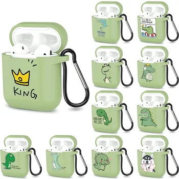 

For AirPods 1 2 Case Protective Silicone Shockproof Dinosaur Cover For Apple AirPods Wireless Bluetooth Headphone Charging Box