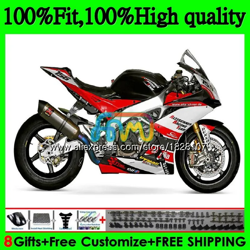 Инъекции для Aprilia RSV1000RR RSV1000 09 черный, белый цвет, 10, 11, 12, 13, 15 80BS. 6 РСВ 1000 R 1000R 2009 2010 2012 2013 обтекатель