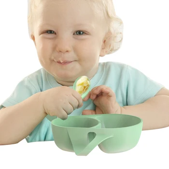 

Baby Fork Spoon Set Elbow Thumb Depression Design Sleek Cornerless Learn to Eat Training Cutlery Set