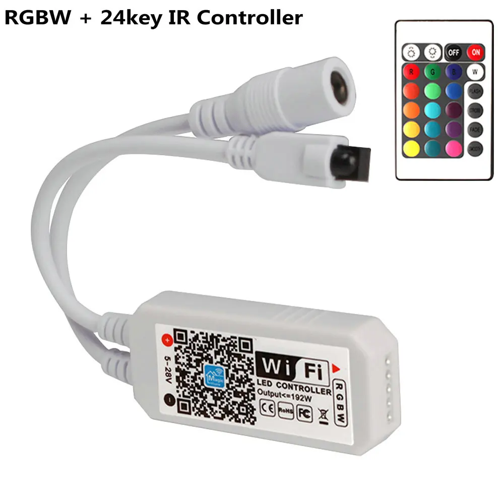 Magic Home 12 в беспроводной WiFi светодиодный контроллер RGBW IR RF светодиодный контроллер для SMD 5050 2835 Светодиодный светильник с дистанционным управлением RGB - Цвет: Wifi RGBW