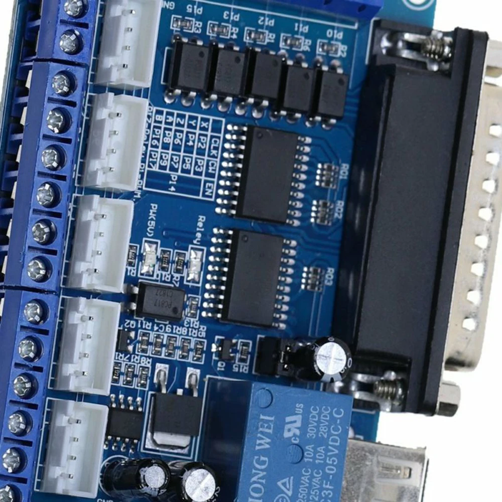 MACH3 5Axis CNC Breakout Board With Optical Coupler For Stepper Motor Driver USB Power Supply 0-10V Analog Voltage Output