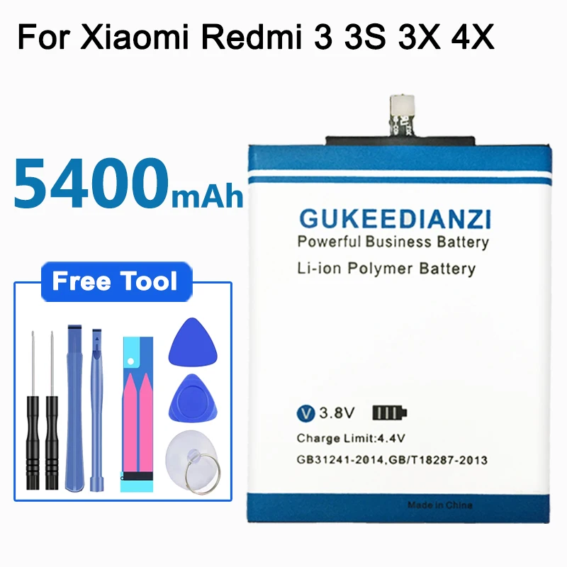 Аккумулятор 5400 мАч для XIAOMI Redmi 4X/Redmi 3 S/Redmi 3 3 Pro 3X 4X Pro 4X Prime Замена BM47 BM 47