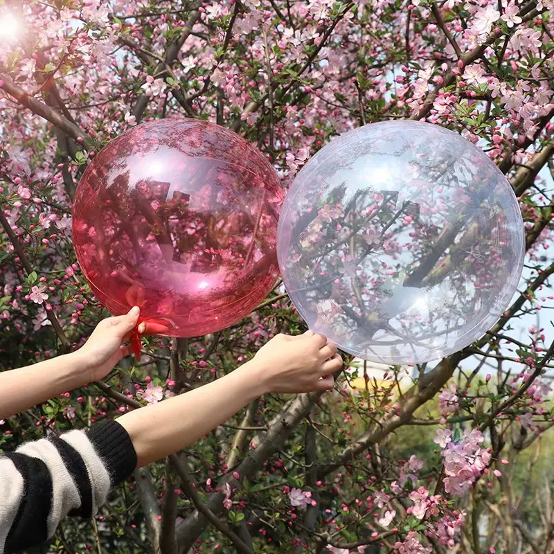 

5pcs 18inch Crystal Bobo Balloon Birthday Party Decor Transparent Clear Helium Bubble Balloon Baby Shower Wedding Decoration