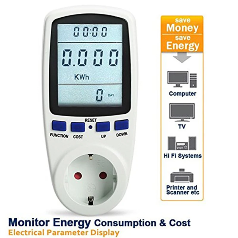 TS-836 ЕС Plug power Energy разъем счетчика мощность напряжение Huidige Frequentie монитор Анализатор