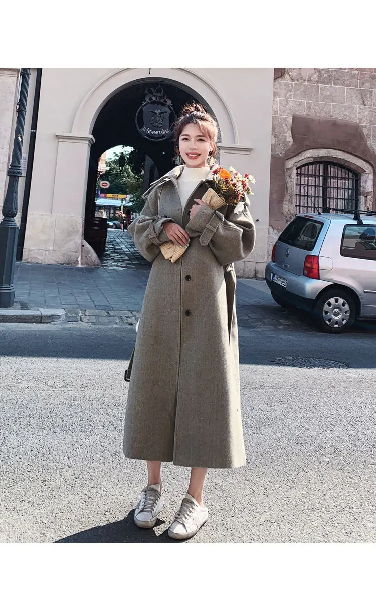 Шерстяная куртка для фотосессии во французском стиле Хепберн, новинка, зимнее женское платье в новом стиле, ретро, британский стиль, приталенная шерстяная куртка