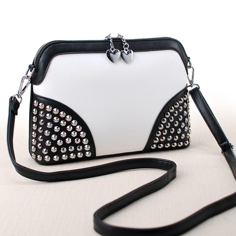 

2019 Autumn And Winter Fashion Cool Style Rivet WOMEN'S Bag Creative Versatile Shoulder Bag/ Hand Bag mo sha bao DingTalk Bag