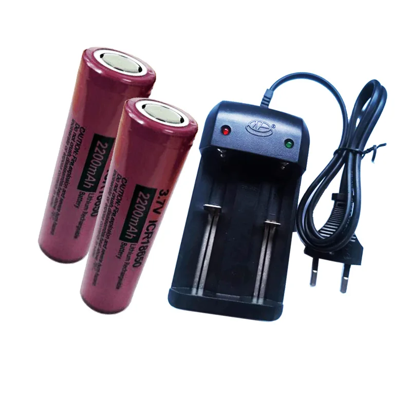 

1pcs 3.7v 18650 battery charger+2pcs ICR 18650 3.7V Li-ion Battery 500 Cycle Times+free shipping