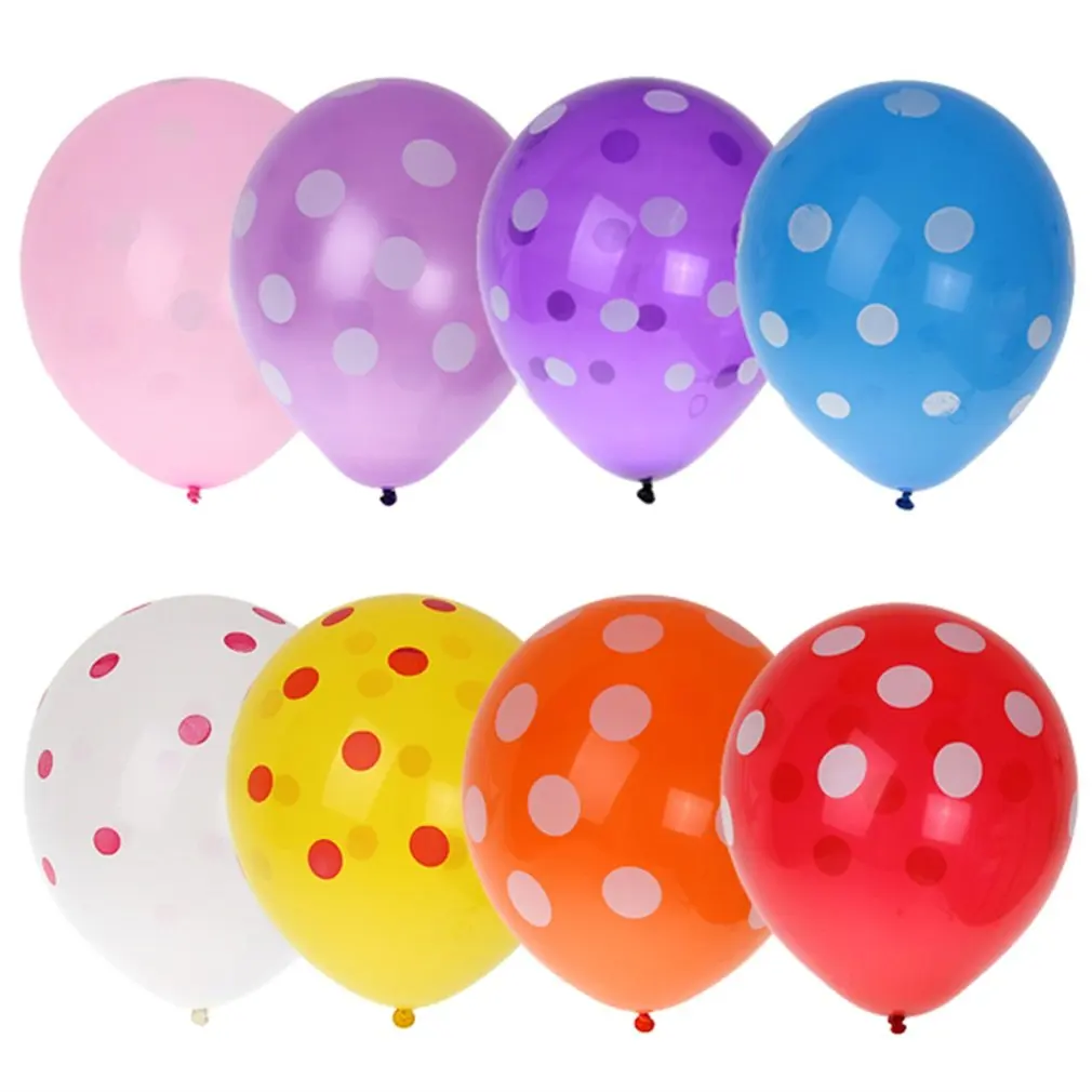 100pcs Colorful 12" Dot style Balloons for Party Wedding Birthday decoration |