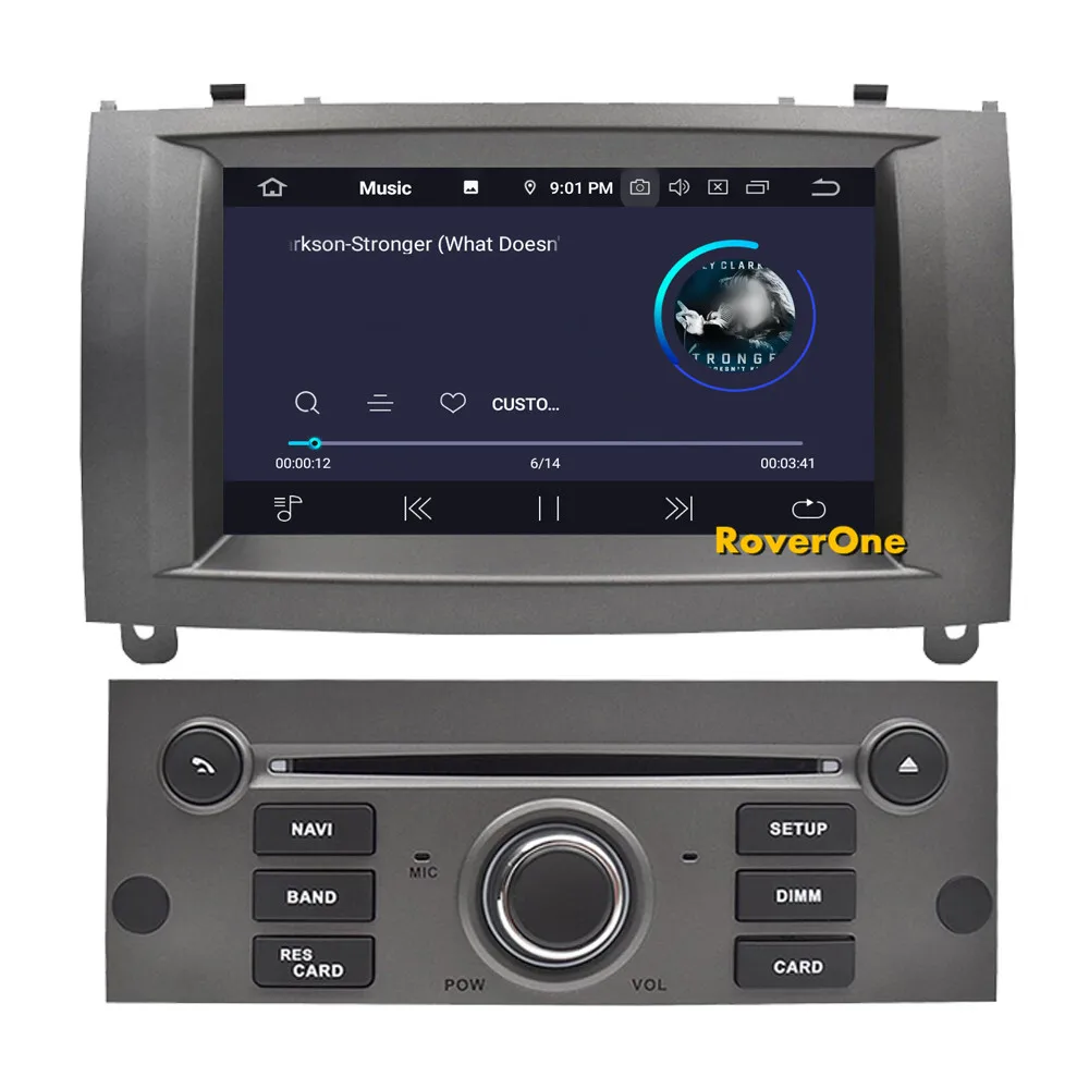 Flash Deal RoverOne Android 9.0 Car Multimedia Player For Peugeot 407 2004-2010 Radio Stereo DVD GPS Navigation For Peugeot 407 Head Unit 7