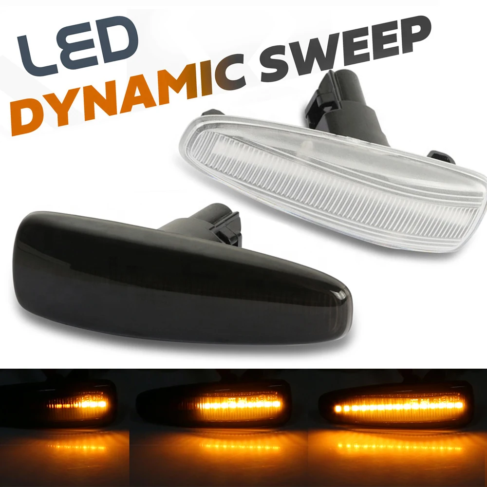 

2pcs Dynamic LED Side Marker Turn Signal Repeater light lamp For Mitsubishi Lancer Evolution X Outlander 2007-up Mirage 2014-up