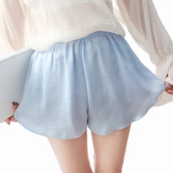 Summer Silk Women Safety Pants Thin Loose Boxer Femme Safety Pants Shorty Under Skirt Bottom Pants Quick Dry Shorts for Women