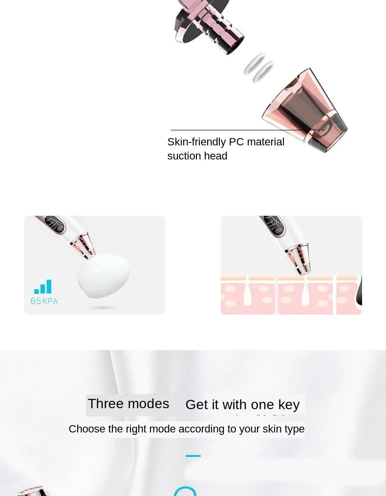 Aspirador de Sucção Cuidados com a Pele Rosto Blackhead Remover Beleza Máquina Nariz Zona Preto Dot Extrator Acne Espinha Dispositivo Remoção 12 High Quality Beleza e saúde