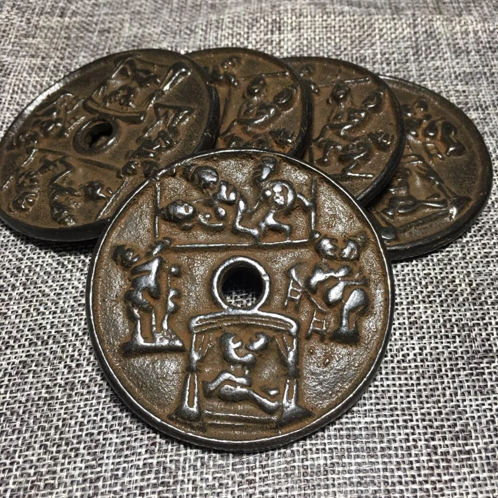 Ancient Chinese Copper Coin Collectible Auspicious Feng Shui Brass Money Spend Money Wind Flower Snow Moon 1pc No 1 No 2 Non Currency Coins Aliexpress