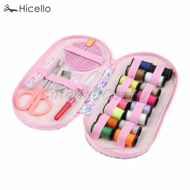 Mini Sewing kit case Portable Travel with threads Stitches Needles