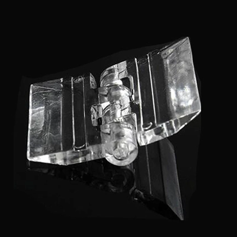 Acrylic Folding Hinges 10pcs 4 Sizes 25mm*33mm 30mm*33mm 45mm*38mm 65mm*42mm Clear Transparent Plexiglass