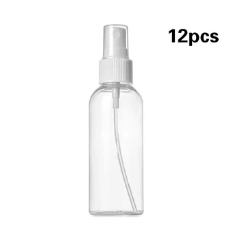 

12PCS 100ml Travel Transparent Plastic Perfume Atomizer Empty Spray Bottle Reuse Cosmetics Perfume Plastic Spray Bottle