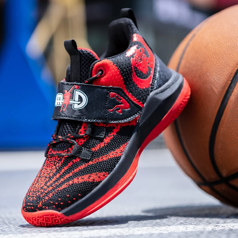 Высокие дышащие баскетбольные кроссовки для мальчиков амортизирующая