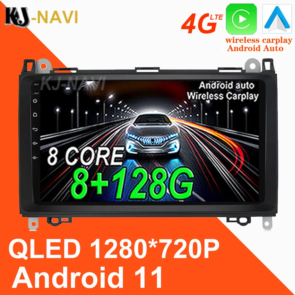 Автомобильный мультимедийный плеер Carplay 9 дюймов на Android 11 0 для Mercedes Benz B200 Sprinter W906