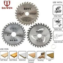 Disco de lâmina de serra circular, 110mm/115mm/125mm, discos de corte de madeira, rodas de liga, ferramenta elétrica para carpintaria, ajuste de ângulo