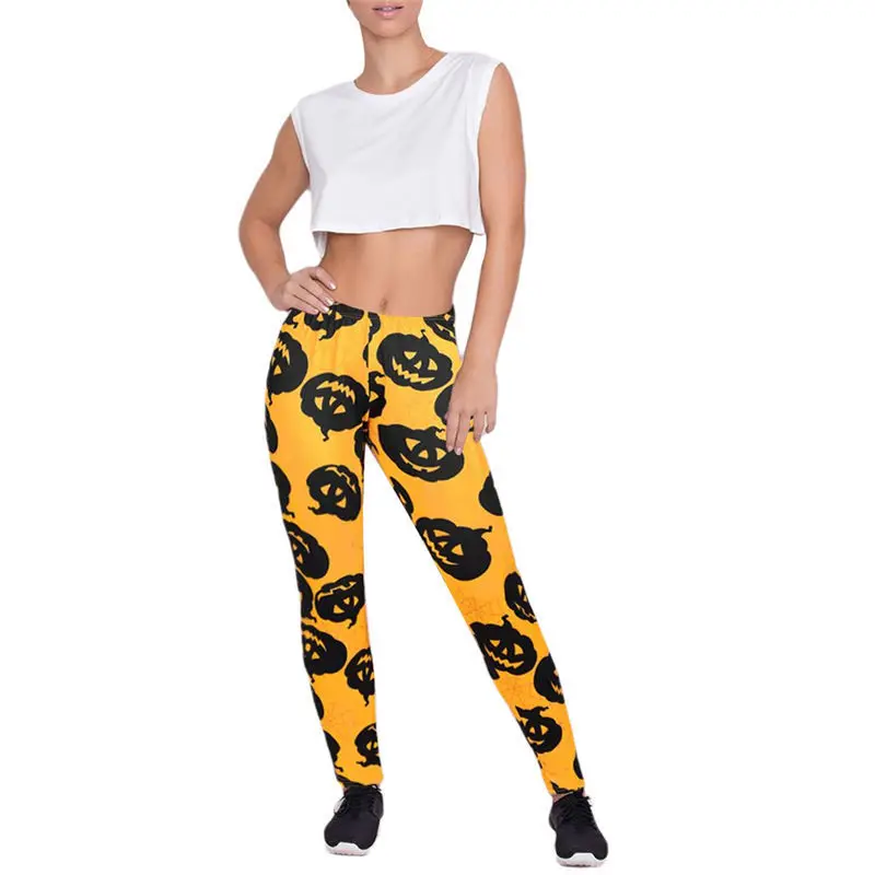 

Women's Halloween Leggings, Fun Fashion Graphic Printed Ultra-Soft Full Length Workout Cosplay Pants