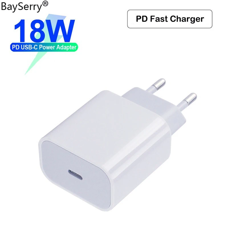Быстрое зарядное устройство BaySerry QC PD 18 Вт QC4.0 QC3.0 USB Type C для iPhone 11 X XS XR 8 iPad Xiaomi Redmi Note