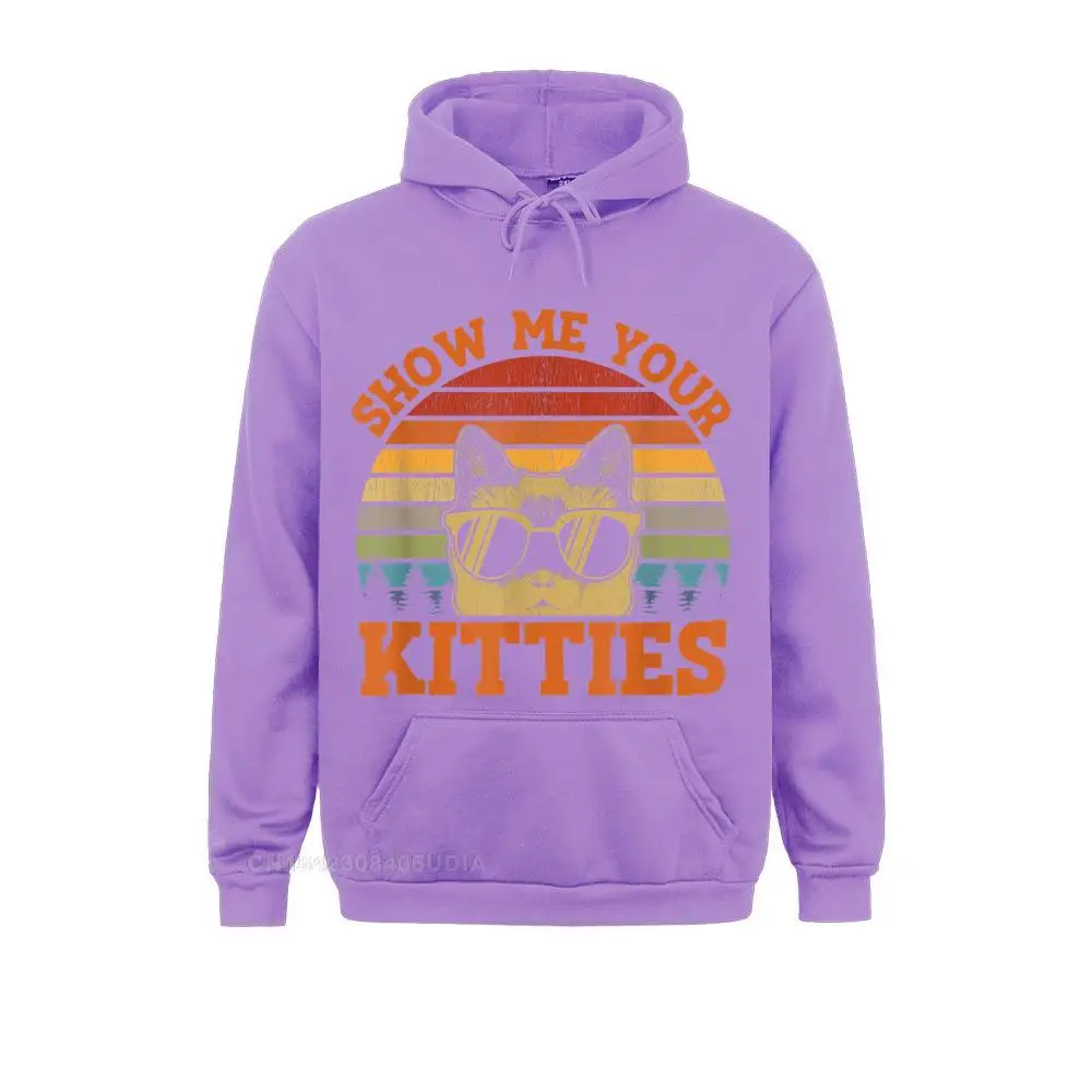  Youth Long Sleeve Show Me Your Kitties Funny Cat Lover Vintage Retro Sunset T-Shirt__B13826 Sweatshirts Birthday Hoodies Classic Clothes Show Me Your Kitties Funny Cat Lover Vintage Retro Sunset T-Shirt__B13826purple