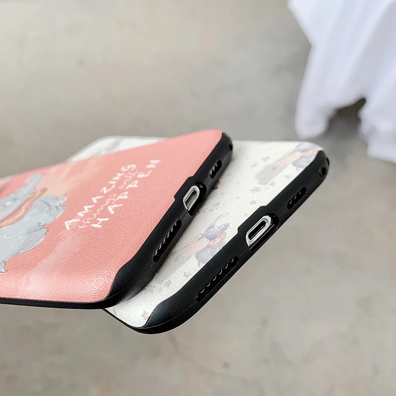 Чехлы с шелковой текстурой для iphone 11Pro XS Max X XR милый Летающий Слон IMD мягкий чехол для iphone 11 6 6S 7 8 Plus задняя крышка Fundas