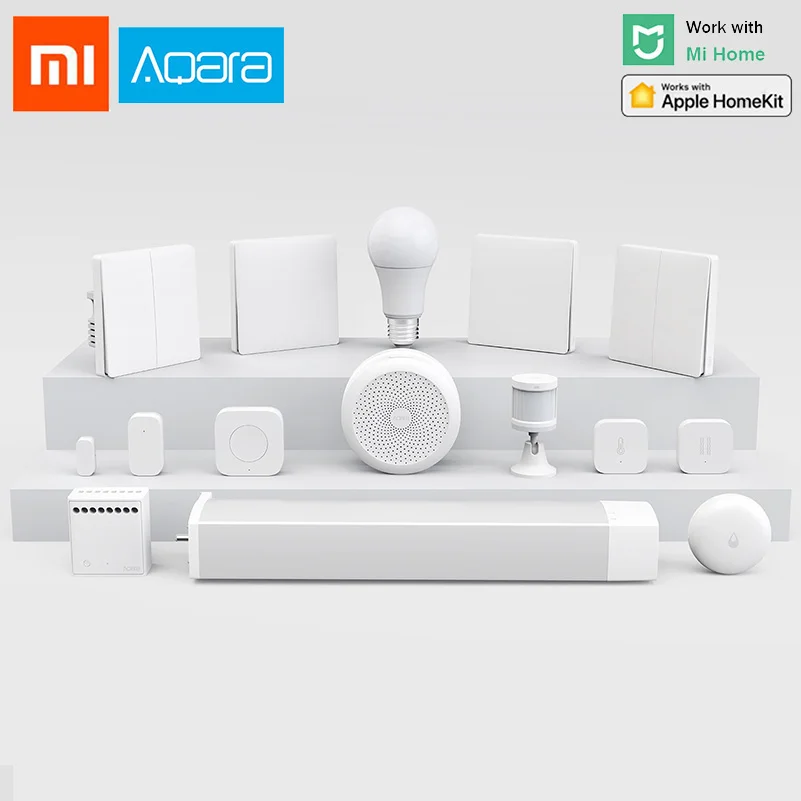 Xiao mi jia Aqara концентратор mi Gateway с RGB светодиодный ночной Светильник Smart work с для Apple Homekit International Edition