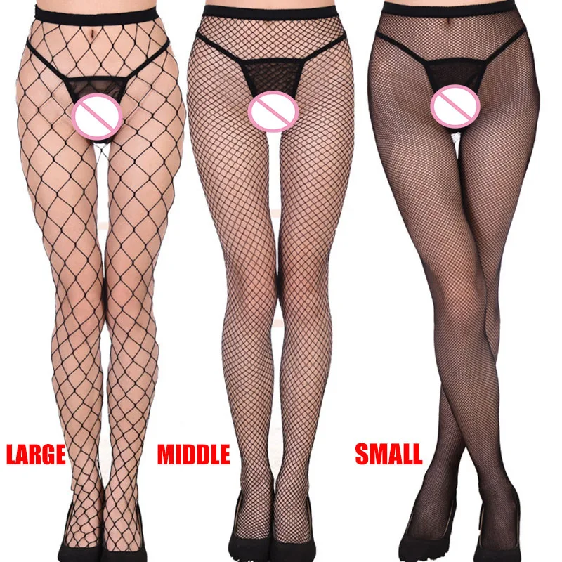 

Sexy Stockings Women Thigh High Sexy Lingerie Net Fishnet Stockings Female Black Fishnet Pantyhose S1470