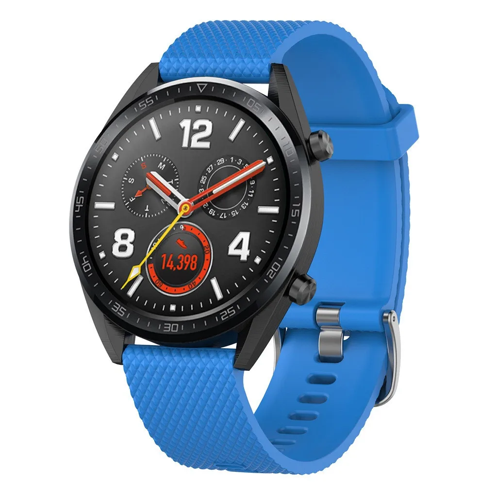 Цветные Ремешки для наручных часов Малый силиконовый спортивный сменный ремешок для наручных часов huawei Watchgt 46 мм смарт-браслет часы#40