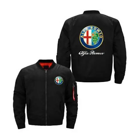 Летная куртка Alfa Romeo Bomber зимняя утепленная мужская куртка на молнии аниме мужская повседневная куртка Q - Color: thick model