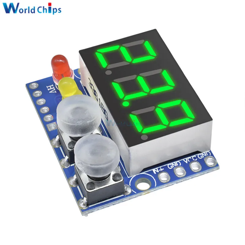Volt Display Module 0-99.9V Voltage Display Module Mini Blue LED Digital Voltmeter Panel ...