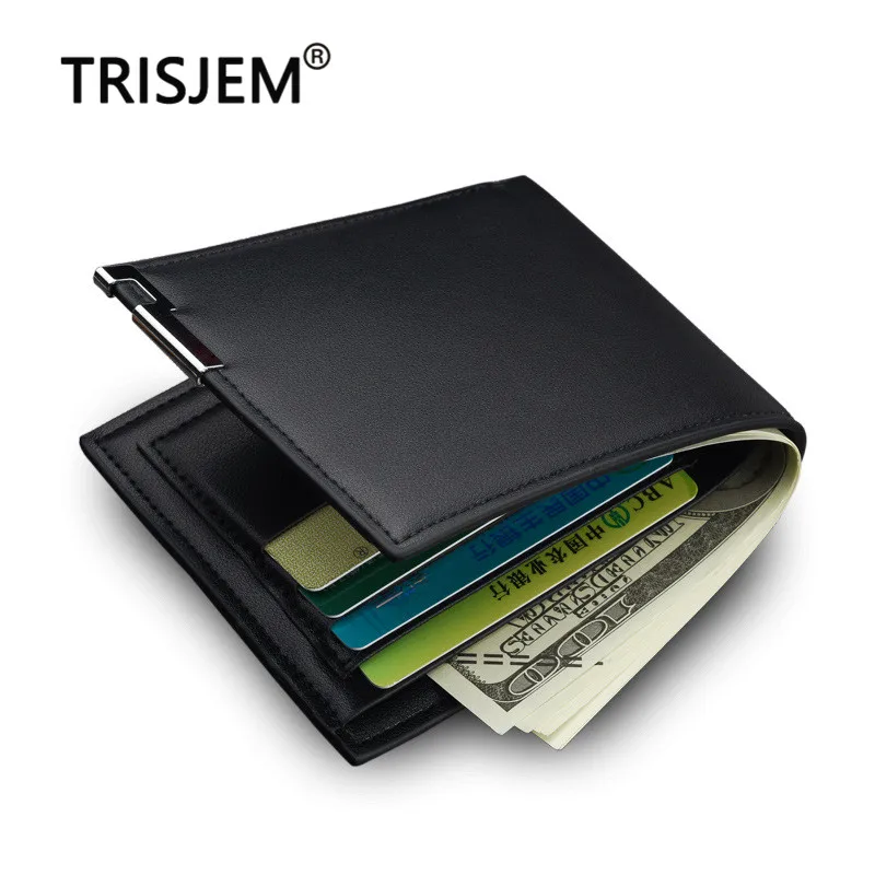 Men Wallet Casual Short Bifold PU Leather Purse Multifunction Coin Bag Small Mini Youth Money Purses Clutch Clip | Багаж и сумки