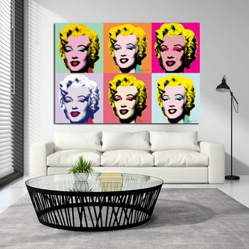 

Famous Marilyn Monroe Andy Warhol Canvas Painting Wall Pictures For Living Room Cuadros Modern Pop Art Home Decorative Paintings