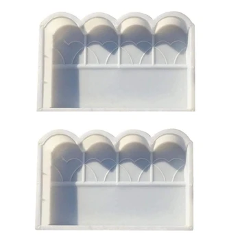 

2Pcs Garden Fence Mold Fence Concrete Mold, Brick Cement Mould Garden Path Plastic DIY Tool Courtyard Garden Fence Mold