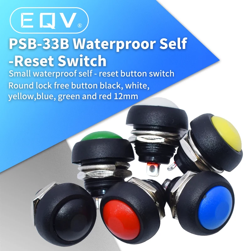 6Pcs-Mini-12mm-Waterproof-Momentary-ON-OFF-Push-Button-Round-Switch-PBS ...