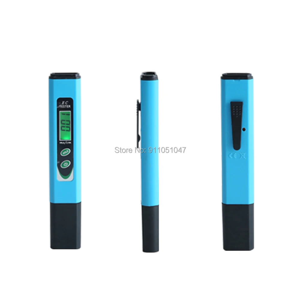 

Digital EC Meter Aquarium Hydroponics Drink Water Quality Analyzer LCD Backlight Display Pen Type Electric Conductivity Tester