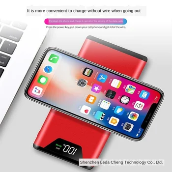 

SEMVIS QI wireless charger mobile phone charging treasure mobile power LED digital display flashlight factory direct wholesale