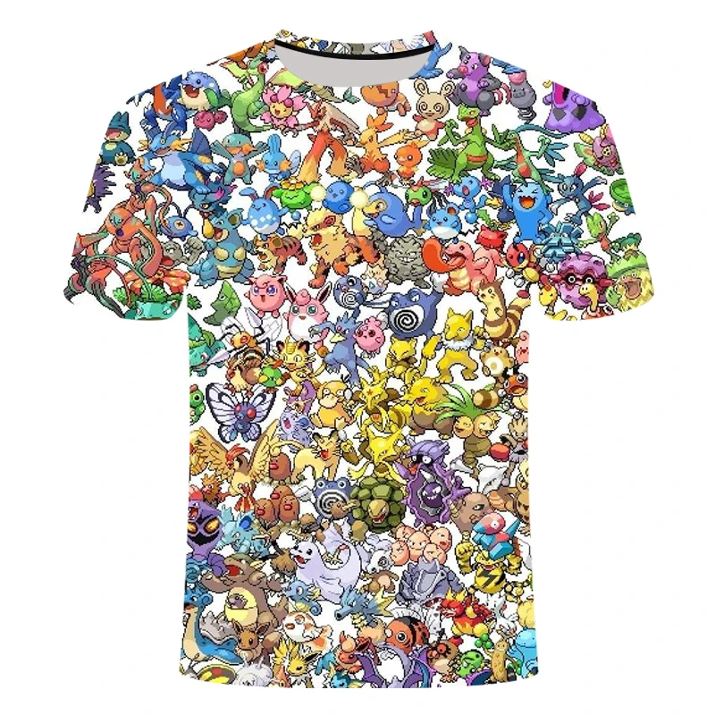 3D футболка Pokemon футболка для мужчин/женщин/Детские футболки Забавная детская одежда с забавным рисунком Пикачу высокое качество печати Футболка